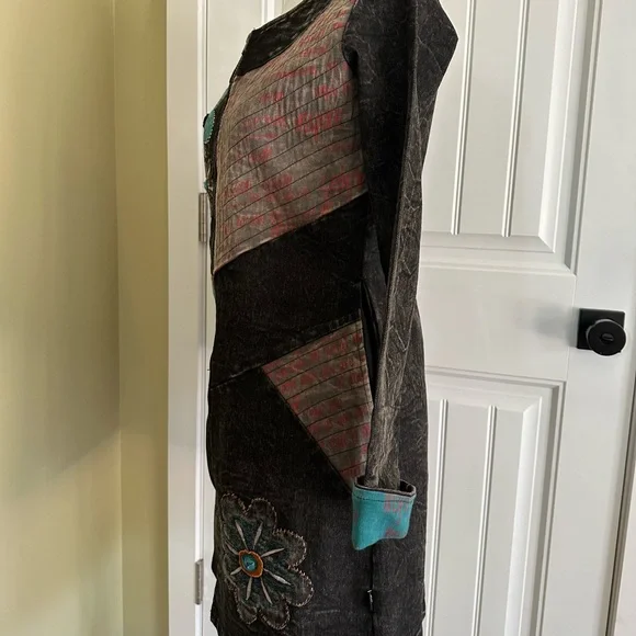 Colorful Embroidered Jean Jacket - Picture 9 of 16